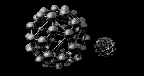 buckyball polyhedron models of the atom