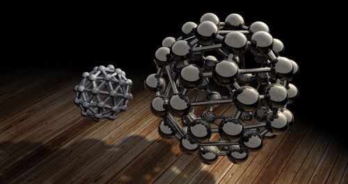 buckyball polyhedron models of the atom