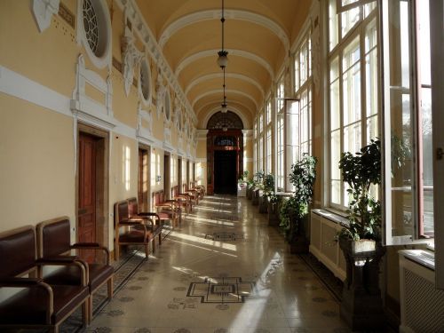 budapest bath house corridor