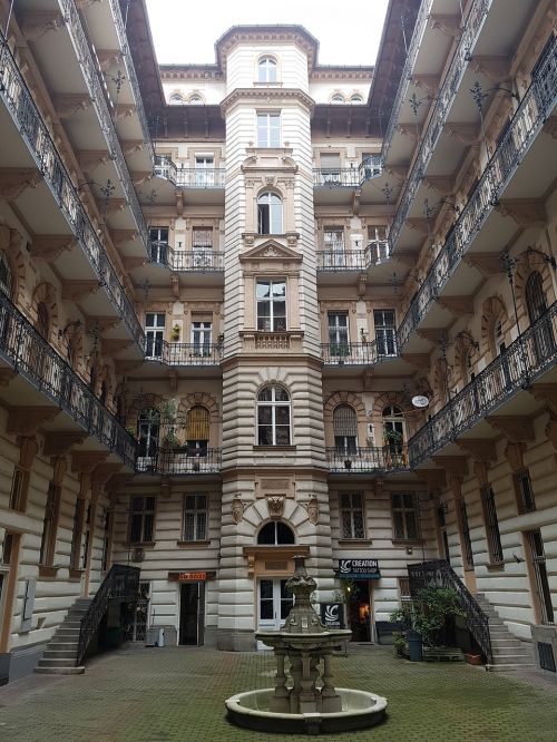 budapest hungary courtyard