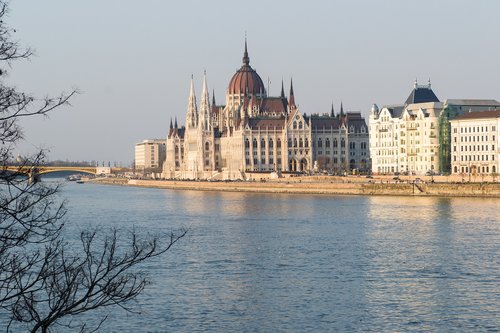 budapest  parliament  river