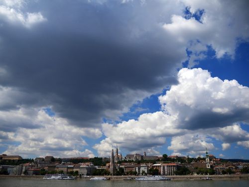 budapest panorama clouds