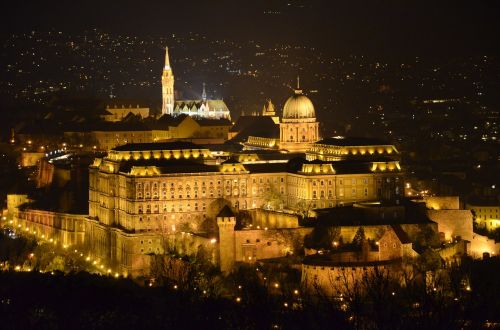 budapest in the evening lights