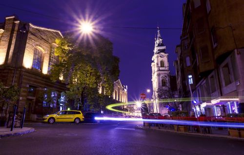 budapest by night city light night