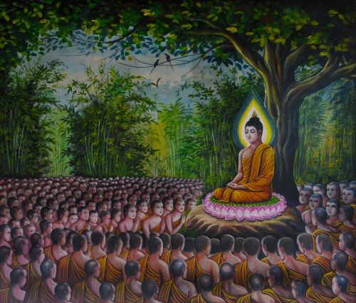 buddha followers crowd