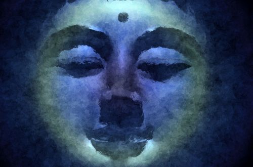 buddha blue face