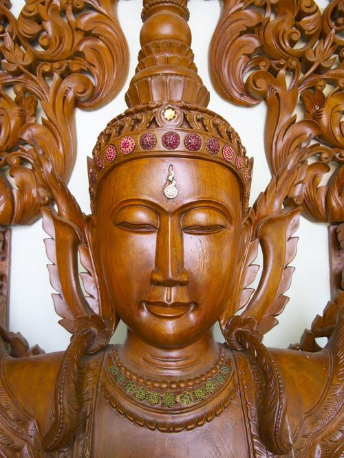 buddha wood sculpture