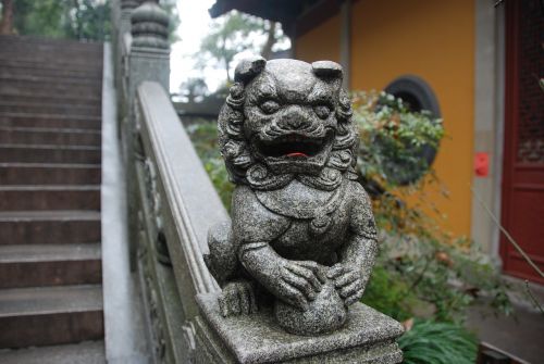 buddha lion stairs