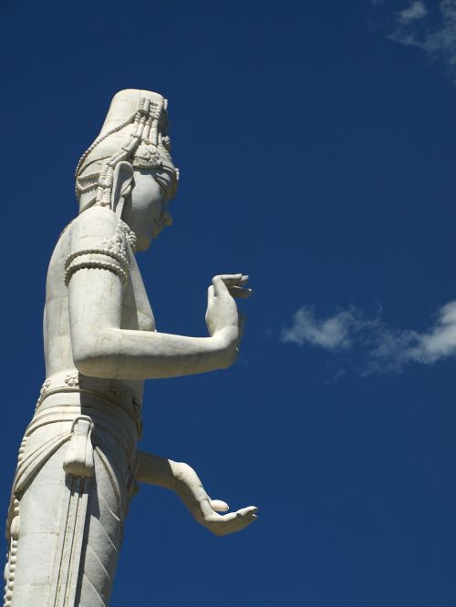 buddha statues blue sky funny