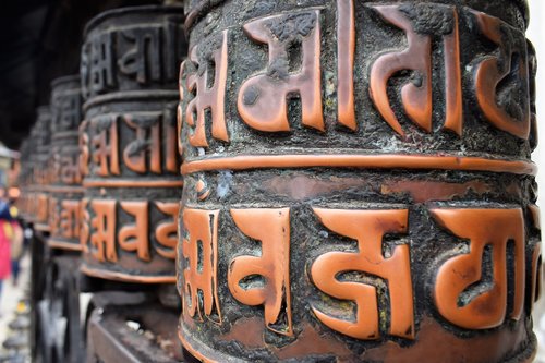 buddhism  prayer wheels  asia