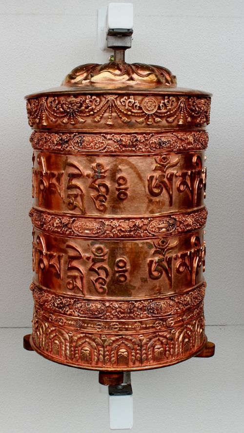 buddhist wheel copper religious