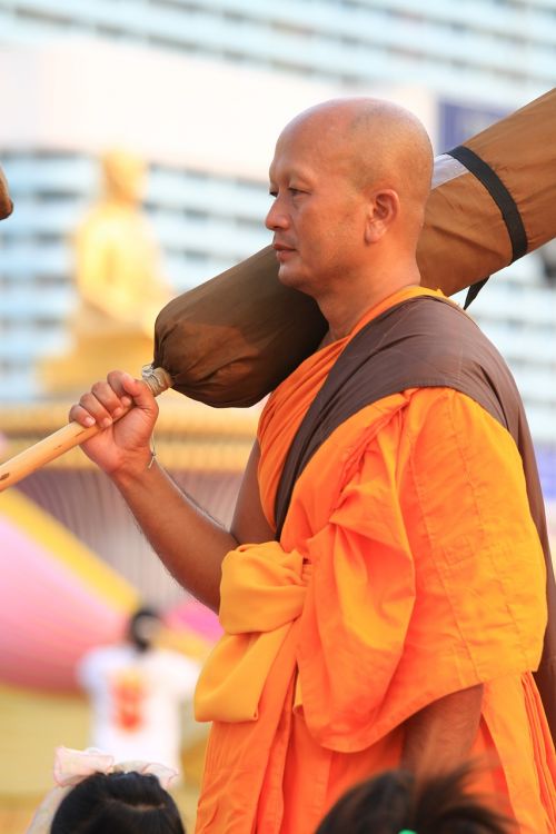 buddhists orange robes