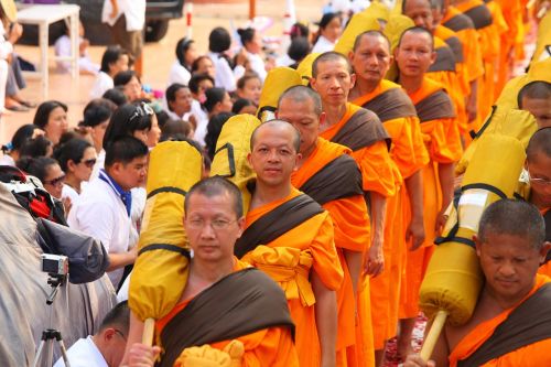 buddhists monks orange