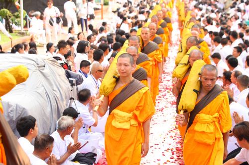 buddhists monks orange