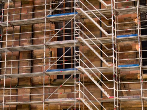 building site scaffolding