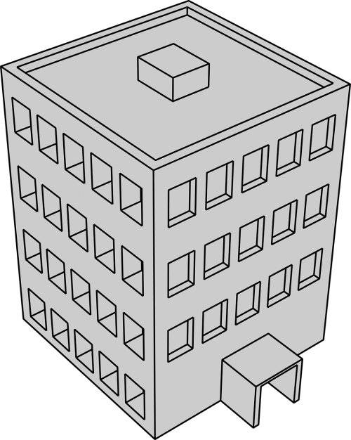 building gray drawing