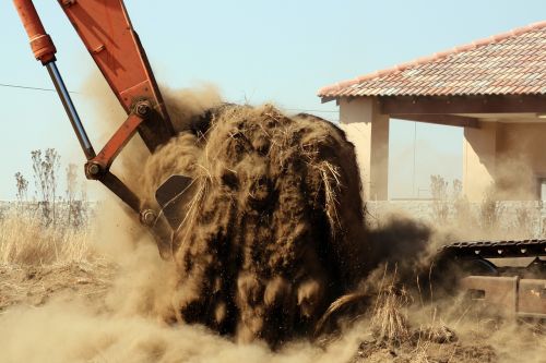 building bulldozer construction