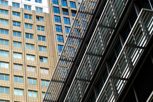 building tower reflection