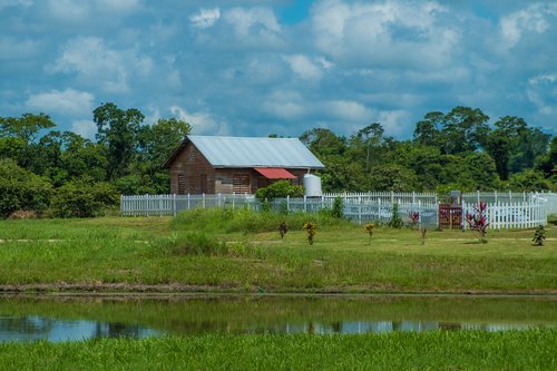 building  fenced  landscape