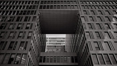 building  black and white  geometry