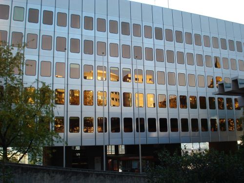 building facade reflections