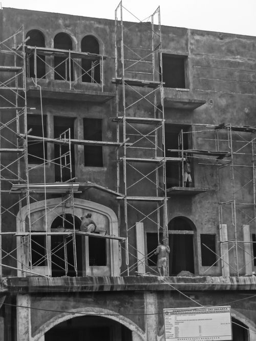 building architecture scaffolding