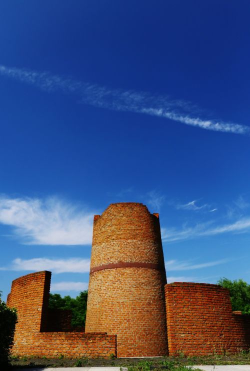 building brick wall the scenery