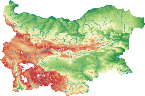 bulgaria map natural
