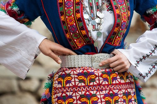 bulgarian folk costume  tradition  clothing