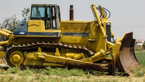 bulldozer yellow machine