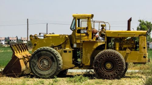 bulldozer yellow machine