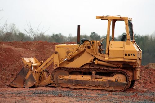 Bulldozer At Work Site