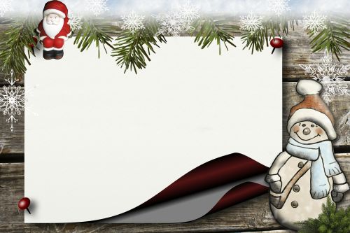 bulletin board holly santa claus snowman