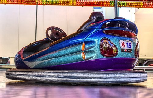 bumper cars  box car  fair