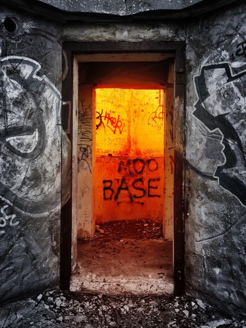 bunker graffiti door