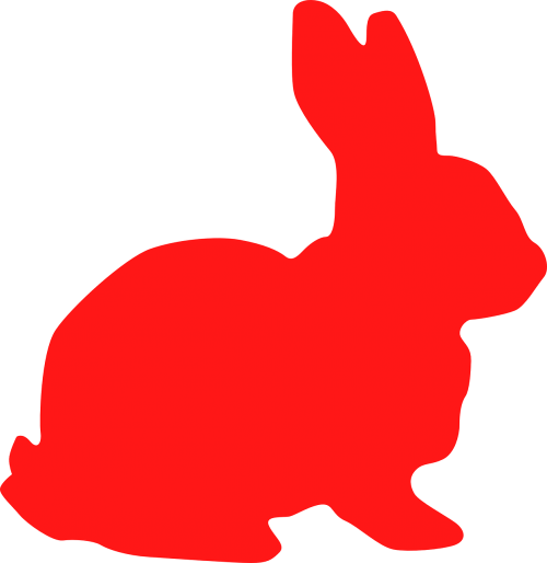 bunny rabbit red