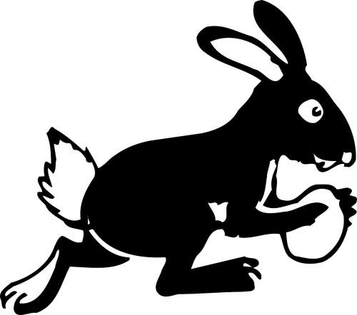 bunny egg running