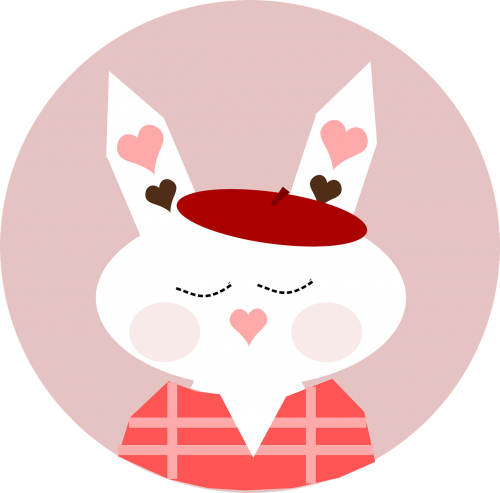 bunny rabbit hearts