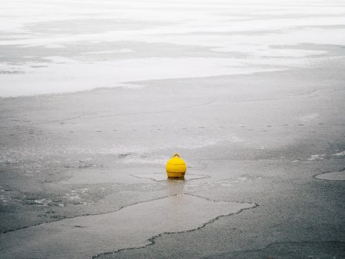 buoy yellow lake