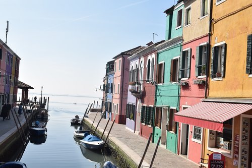 burano  houses  italy