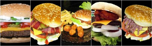 burger hamburger collage