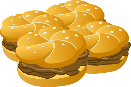 burger buns eating