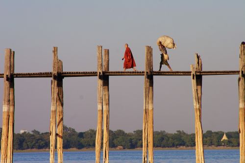 burma myanmar u leg bridge