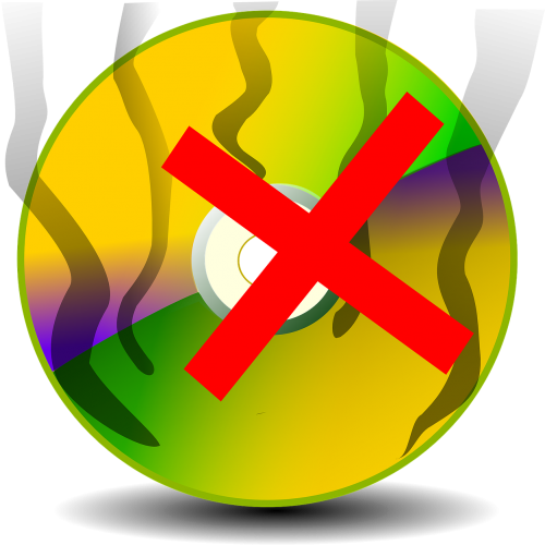 burn a disc canelled disc damaged disc