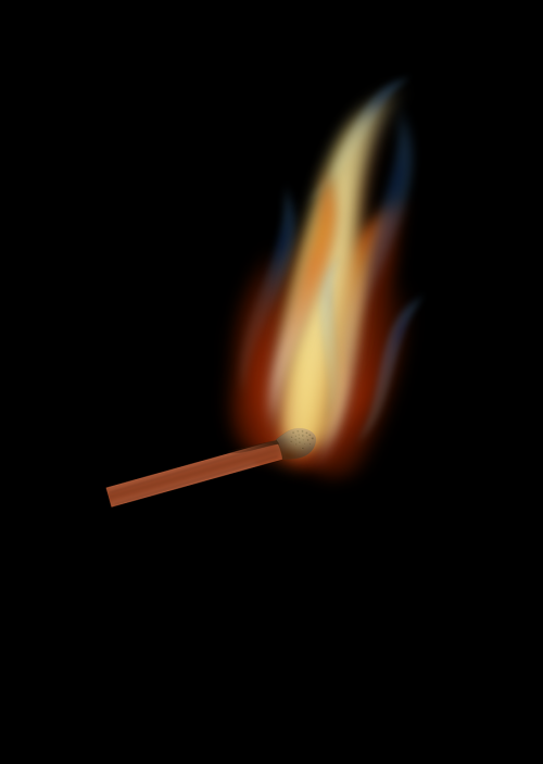 burning match fire
