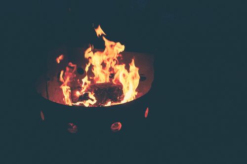 burning campfire fire