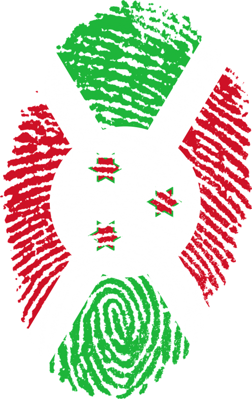 burundi flag fingerprint