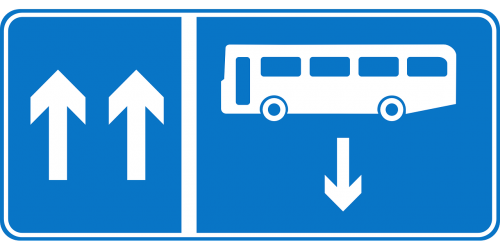 bus road sign roadsign