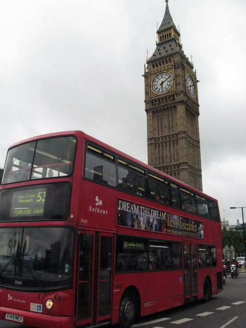 bus two-storied big ben