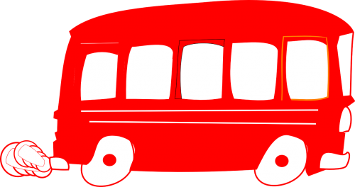 bus red vehicle